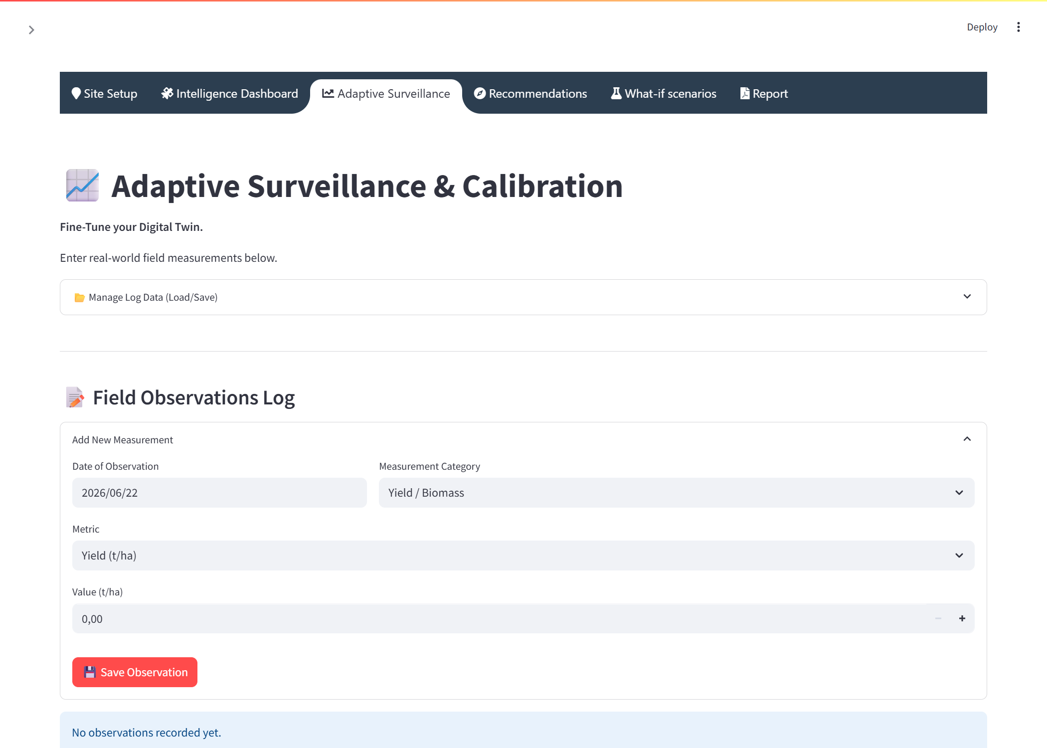 Surveillance adaptative